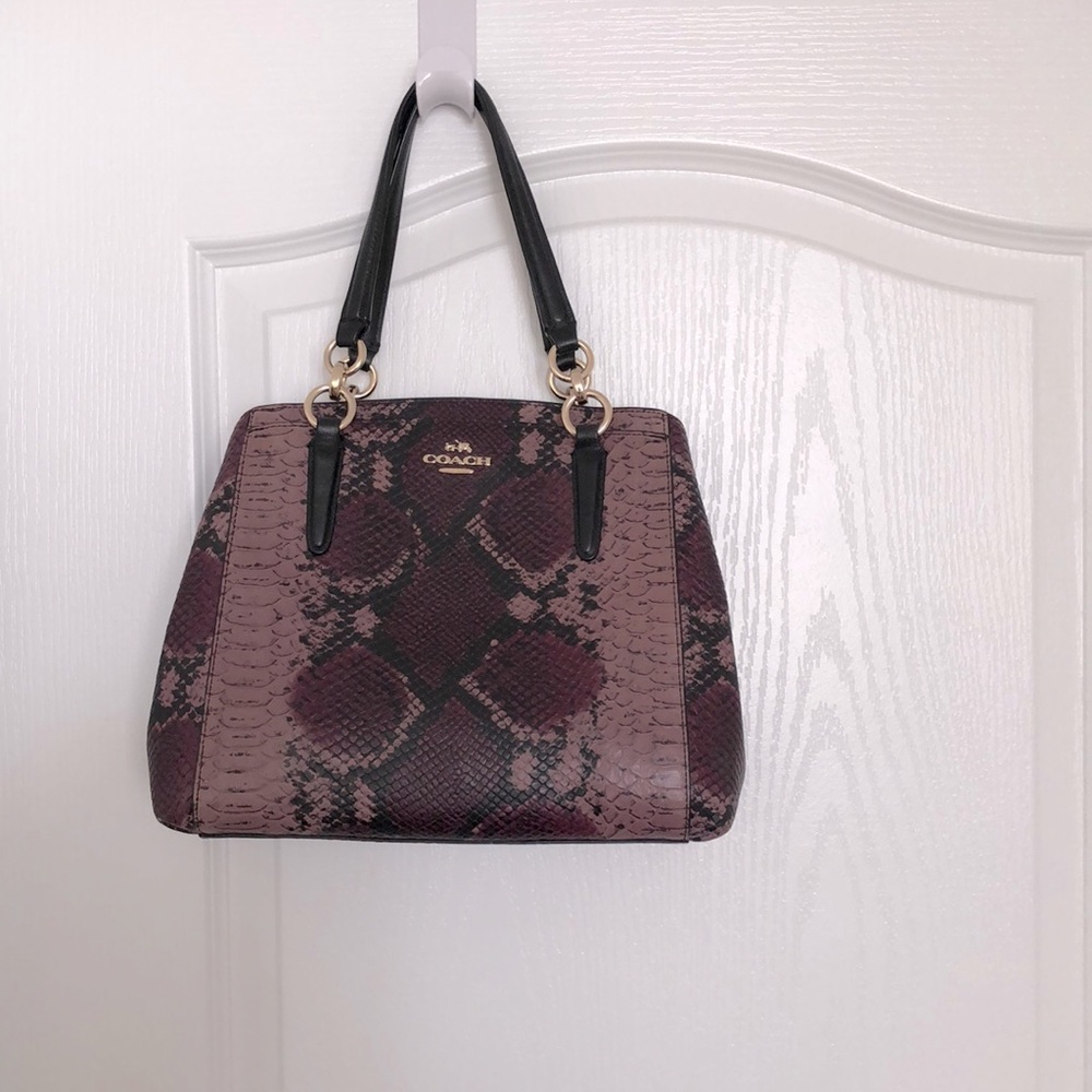 Purple Coach handbag